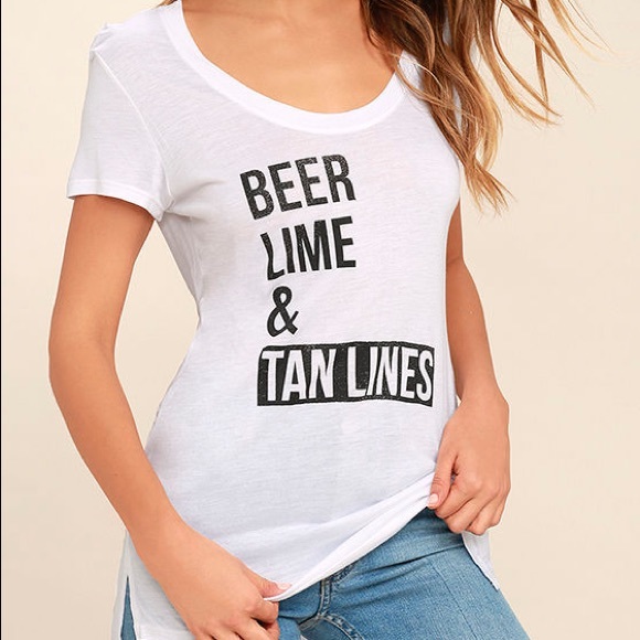 Beer Lime & Tan Lines Tee - Picture 1 of 10